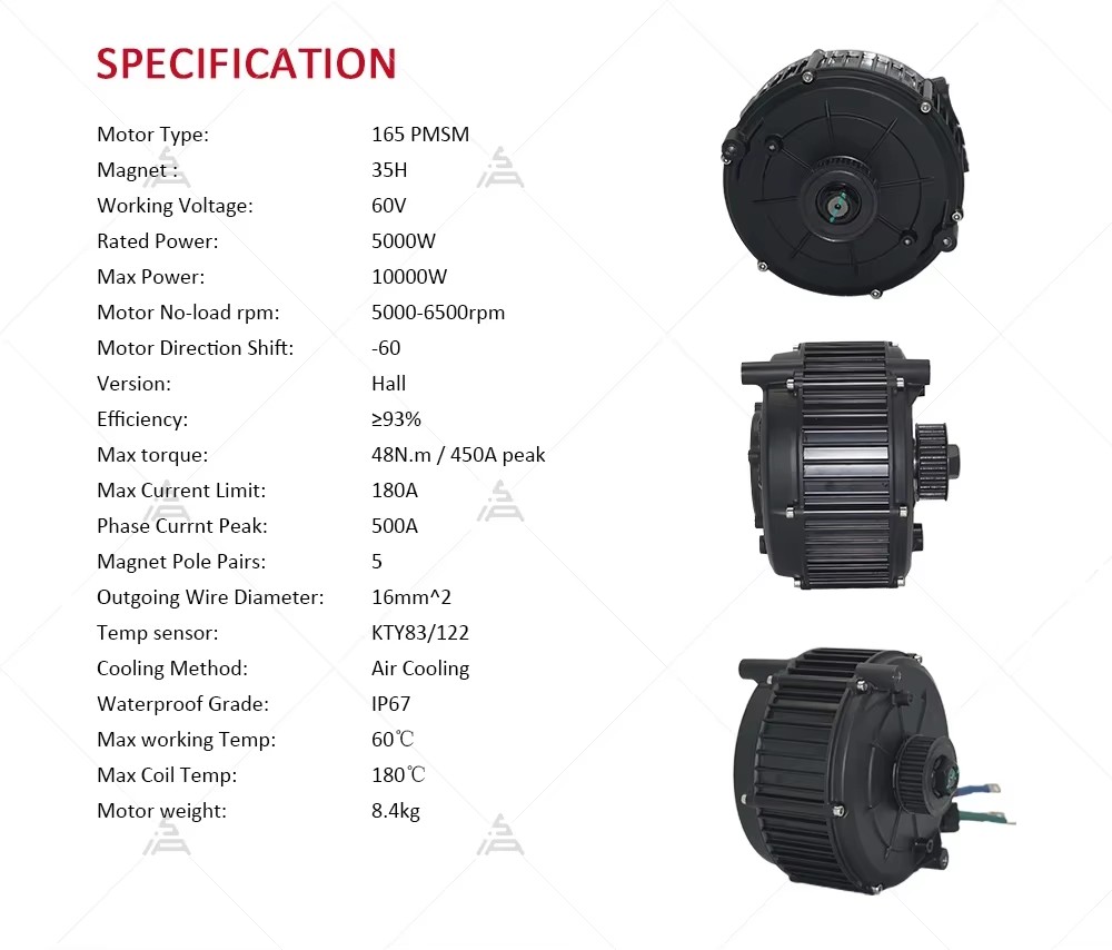 QSMOTOR QS165 V2 5000W 72V Mid - Mid Drive Motor Kit 72V 5000W recension och pris