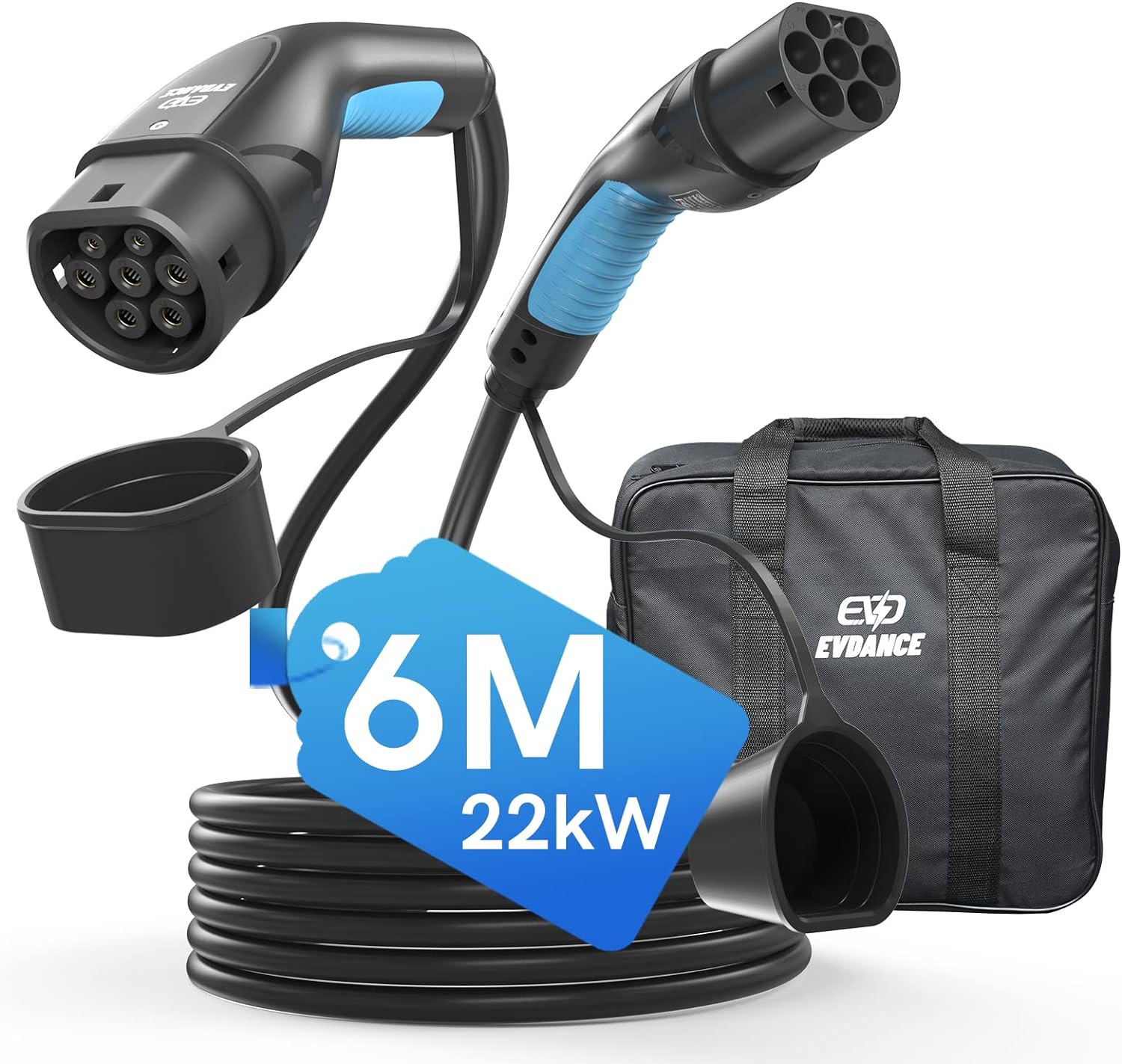 EVDANCE 6/8/10M EV Charging Ca - Ev Charger Type 2 22Kw 32A 3 Phase recension och pris