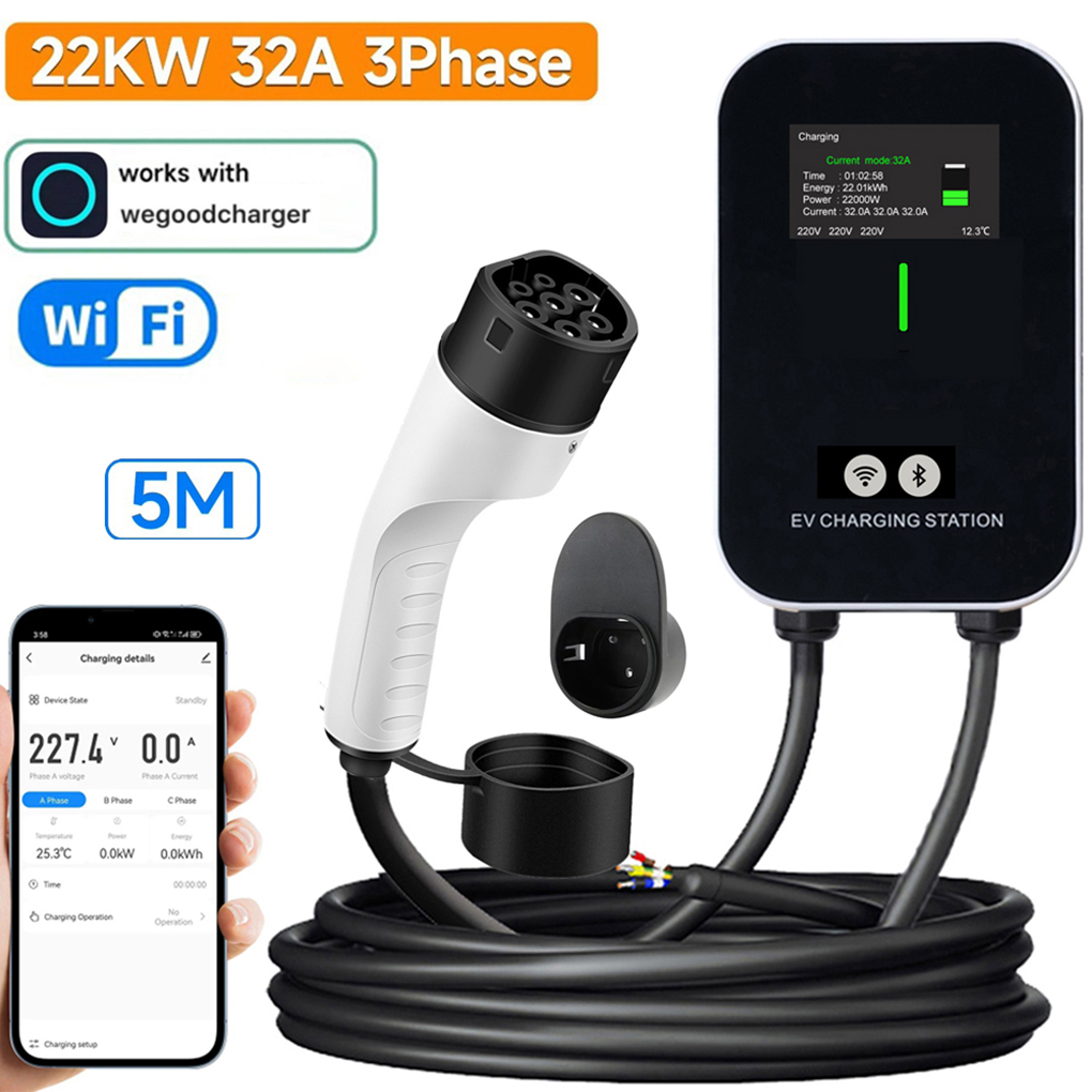 TYPE-2 Wallbox EV Charger 7KW  - Ev Charger Type 2 22Kw 32A 3 Phase recension och pris